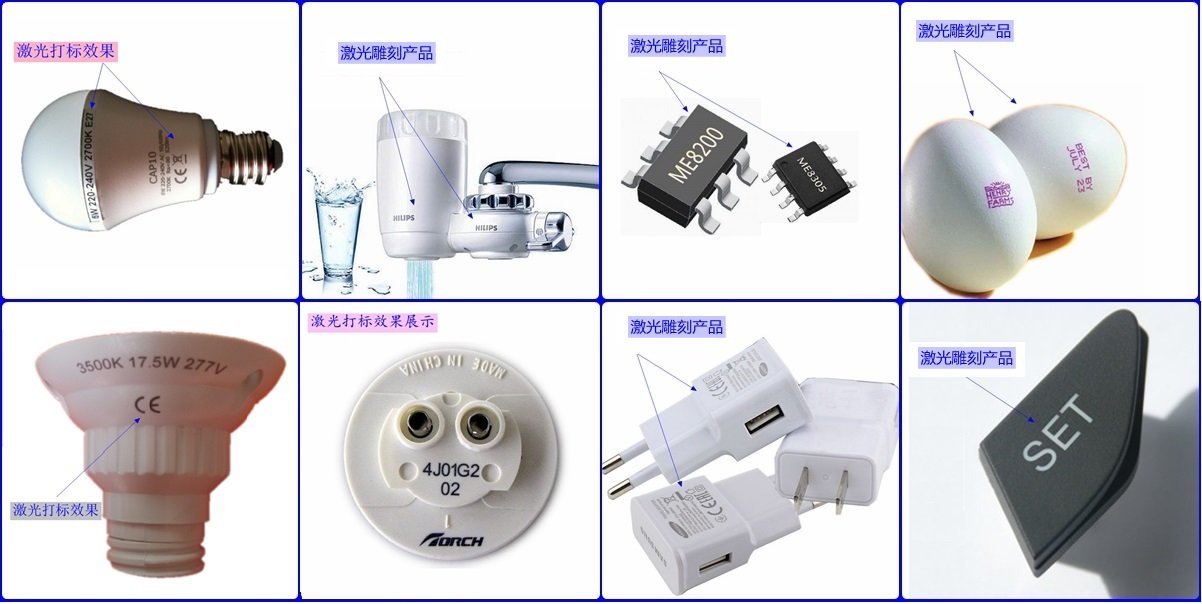 LED灯具激光打标展示